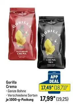 METRO Gorilla Crema Angebot