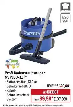 METRO Numatic Profi Bodenstaubsauger Angebot