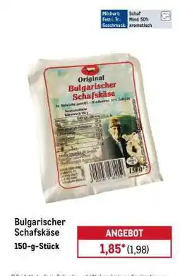 METRO Bulgarischer Schafskäse Angebot