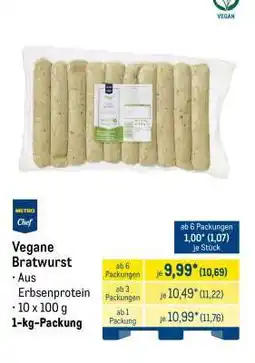 METRO Vegane Bratwurst Angebot