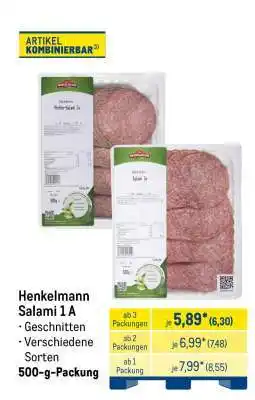 METRO Henkelmann Salami 1 A Angebot