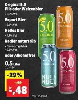 Thomas Philipps Original 5,0 Pils oder Weizenbier Angebot