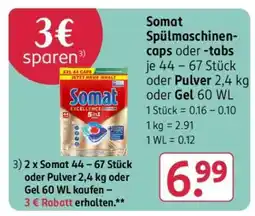 Rossmann Somat Spülmaschinen-caps oder -tabs Angebot