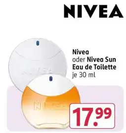 Rossmann Nivea oder Nivea Sun Eau de Toilette Angebot