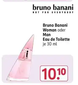 Rossmann bruno banani Woman oder Man Eau de Toilette je 30 ml Angebot