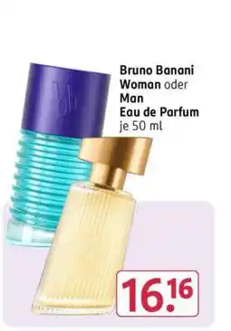 Rossmann Bruno Banani Woman oder Man Eau de Parfum je 50 ml Angebot