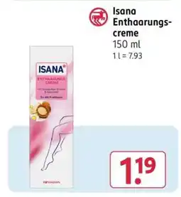 Rossmann Isana Enthaarungs-creme Angebot