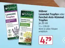 Rossmann Hübner Lavendel Tropfen oder Fenchel-Anis-Kümmel Tropfen Angebot