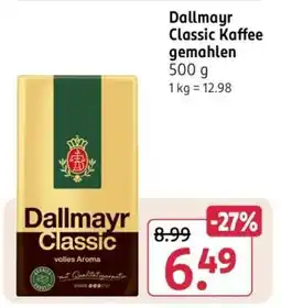 Rossmann Dallmayr Classic Kaffee gemahlen Angebot