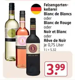 Rossmann Felsengartenkellerei Blanc de Blancs oder Blanc de Rouge oder Noir et Blanc oder Rêve de Noir Angebot