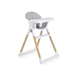 Netto Marken-Discount Cangaroo Kinderhochstuhl Almond Holzoptik klappbar Doppeltablett Sicherheitsgurt grau Angebot