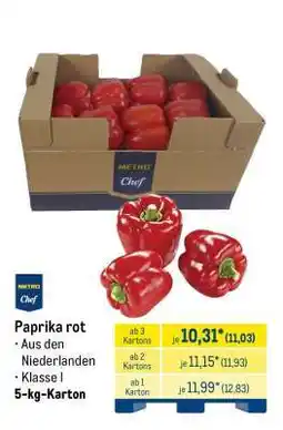 METRO Paprika rot Angebot
