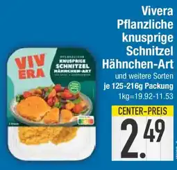 E-Center Vivera Pflanzliche knusprige Schnitzel Hähnchen-Art Angebot
