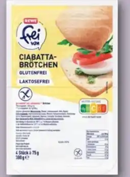 REWE Center Rewe Frei Von Ciabatta-Brötchen Angebot