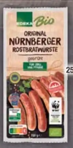 E-Center Edeka Bio Original Nürnberger Rostbratwürste Angebot