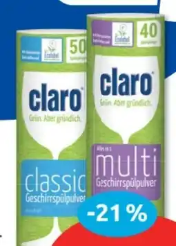 Budni Claro Spülmaschinen-Pulver Angebot