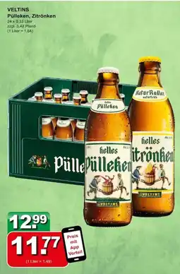 Getränkeparadies Gefromm VELTINS Pülleken, Zitronken Angebot