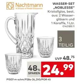 porta WASSER-SET "NOBLESSE" Kristallglas Angebot