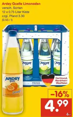 Netto Marken-Discount Ardey Quelle Limonaden Angebot