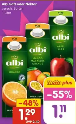 Netto Marken-Discount Albi Saft oder Nektar Angebot