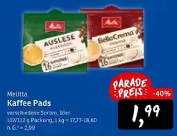 KONSUM Melitta Kaffee Pads Angebot