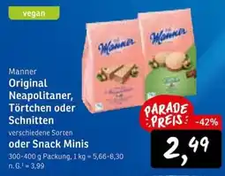 KONSUM Manner Original Neapolitaner, Törtchen oder Schnitten Angebot