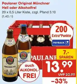 Netto Marken-Discount Paulaner Original Münchner Hell oder Alkoholfrei Angebot