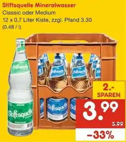 Netto Marken-Discount Stiftsquelle Mineralwasser Angebot