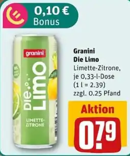 nahkauf Granini Die Limo Limette-Zitrone Angebot