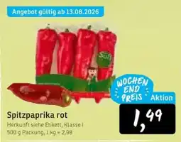 KONSUM Spitzpaprika rot Angebot