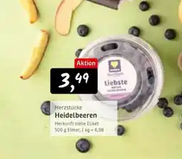 KONSUM Herzstücke Heidelbeeren Angebot