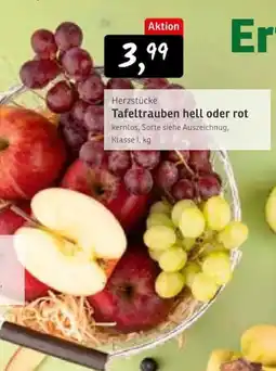 KONSUM Herzstücke Tafeltrauben hell oder rot Angebot