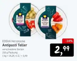 KONSUM EDEKA Herzstücke Antipasti Teller Angebot