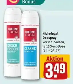 nahkauf Hidrofugal Deospray Angebot