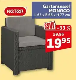 CENTERSHOP KETER Gartensessel MONACO Angebot