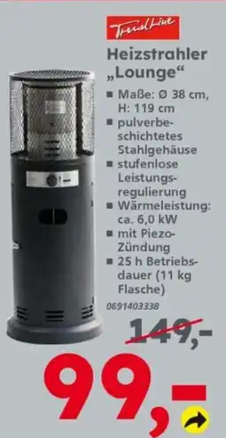 Globus Baumarkt Trendline Heizstrahler „Lounge“ Angebot