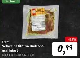 KONSUM Korch Schweinefiletmedaillons mariniert Angebot