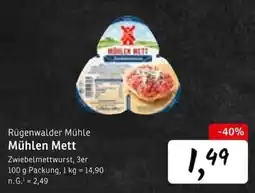 KONSUM Rügenwalder Mühle Mühlen Mett Angebot