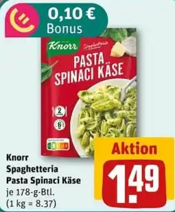 nahkauf Knorr Spaghetteria Pasta Spinaci Käse Angebot