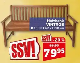 CENTERSHOP Holzbank VINTAGE Angebot