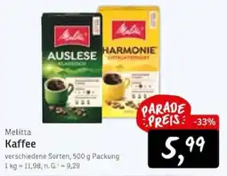 KONSUM Melitta Kaffee Angebot