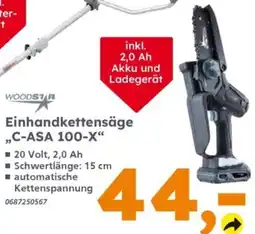 Globus Baumarkt WOODSTAR Einhandkettensäge ,,C-ASA 100-X" Angebot