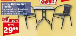 CENTERSHOP Bistro-Rattan-Set Angebot