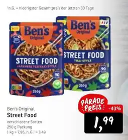KONSUM Ben's Original Street Food Angebot