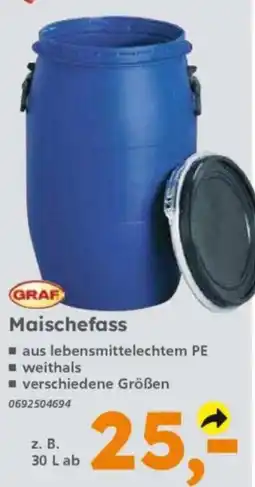 Globus Baumarkt GRAF Maischefass Angebot