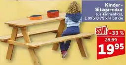 CENTERSHOP Kinder-Sitzgarnitur aus Tannenholz Angebot