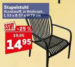 CENTERSHOP Stapelstuhl Kunststoff, in Anthrazit Angebot
