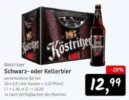 KONSUM Köstritzer Schwarz- oder Kellerbier Angebot