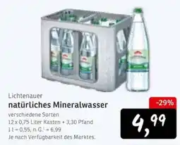 KONSUM Lichtenauer natürliches Mineralwasser Angebot