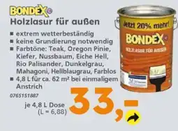 Globus Baumarkt BONDEX Holzlasur für außen Angebot